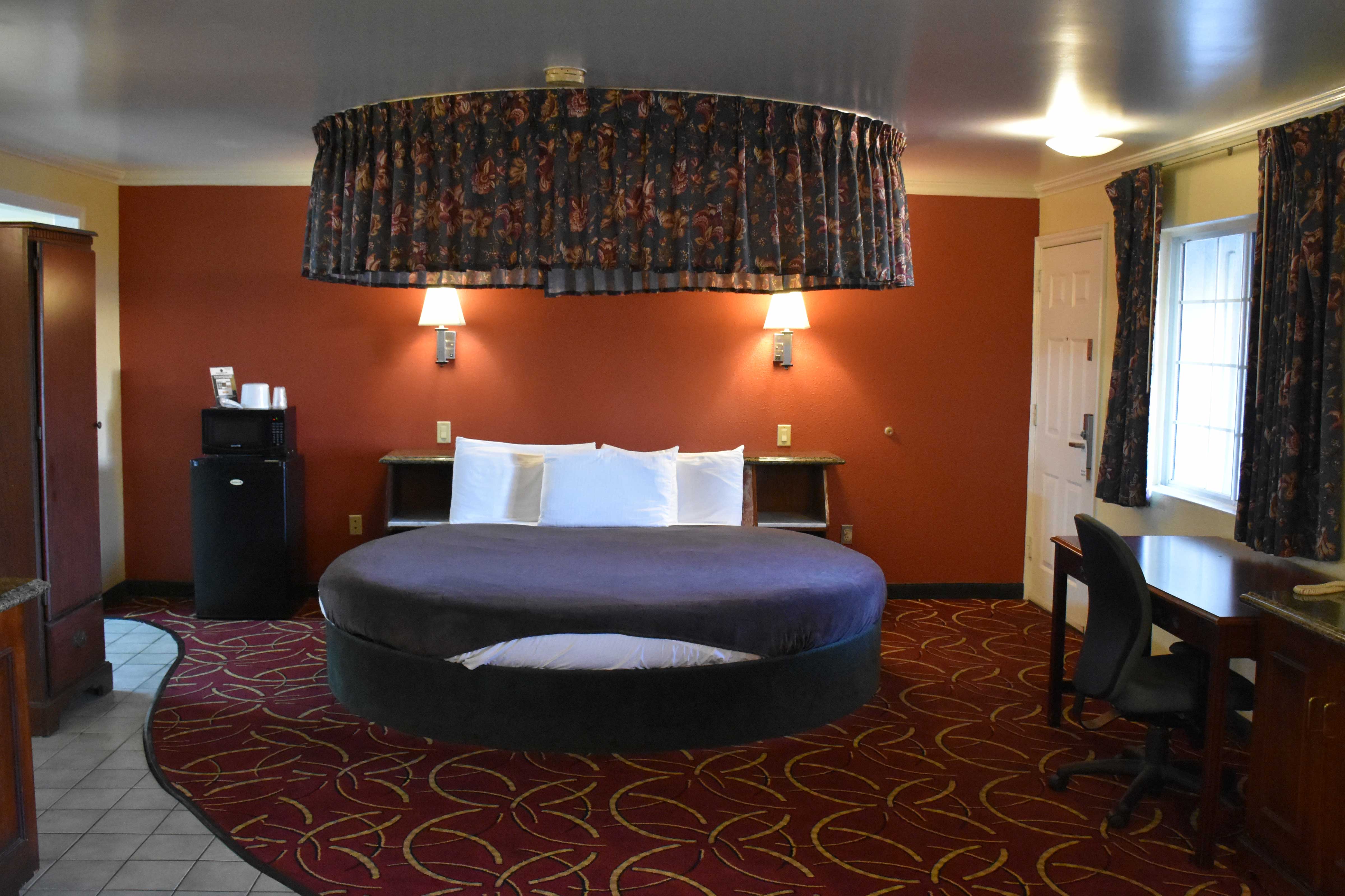 Photo of honeymoon suite bed area